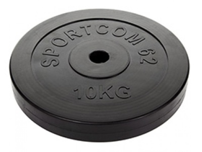 Диск обрезиненный Sportcom 10 кг 26мм