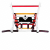 Турник-Брусья-Пресс 3в1 Sportlim Мультихват усиленный на шведскую стенку (Красно-белый)